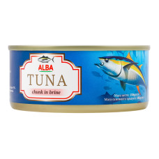 Тунець цілий у власному соку стерилізований Alba Food з/б 150г
