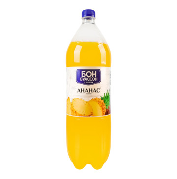 Напій безалкогольний сильногазований соковмісний з цукром та підсолоджувачами Ананас Бон Буассон п/пл 2л