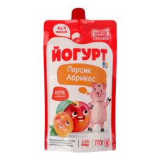 Йогурт 2.8% для дітей від 9міс Персик-абрикос Злагода Малятко д/п 170г