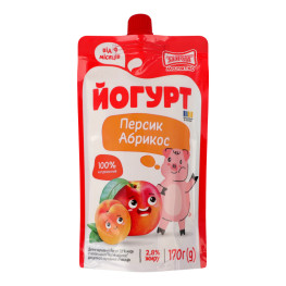 Йогурт 2.8% для дітей від 9міс Персик-абрикос Злагода Малятко д/п 170г