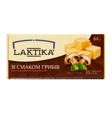 Продукт сирний 35% молоковмісний плавлений Зі смаком грибів Laktika м/у 64г