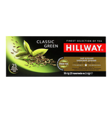 Чай зелений байховий дрібний Classic Green Hillway к/у 25х2г