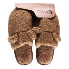 Капці кімнатні домашні жіночі хутряні Twins №6097 40 коричневий