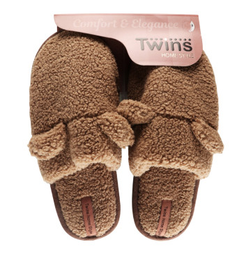 Капці кімнатні домашні жіночі хутряні Twins №6097 40 коричневий