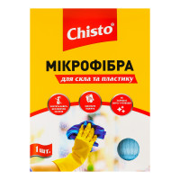 Серветка з мікрофібри для скла та пластику 350х350мм Chisto 1шт