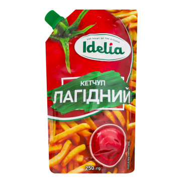Кетчуп пастеризований Лагідний Idelia д/п 250г