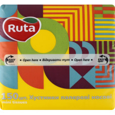 Хусточки паперові 2-х шарові 10.5х20см Ruta 150шт