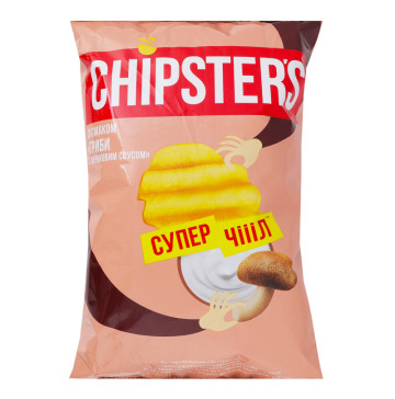 Чипси картопляні хвилясті Гриби з вершковим соусом Chipster's м/у 95г