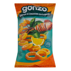 Кільця кукурудзяні зі смаком кальмара Gonzo м/у 75г