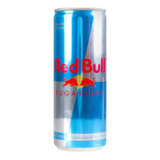 Напій енергетичний безалкогольний сильногазований зі таурином Sugarfree Red Bull з/б 250мл