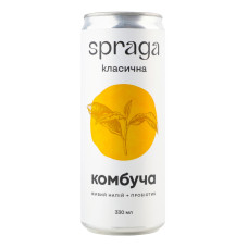 Напій безалкогольний слабогазований Класична Комбуча Spraga з/б 330мл