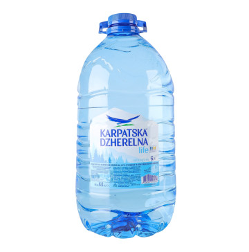 Вода питна негазована очищена та пом'якшена Life Karpatska dzherelna п/пл 6л