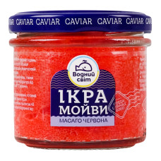 Ікра мойви пастеризована Масаго червона Водний світ с/б 100г