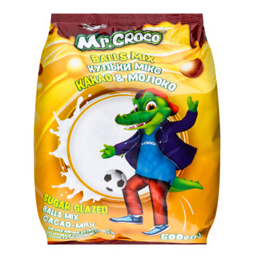 Сніданки сухі Какао&Молоко Balls Mix Mr. Croco м/у 500г