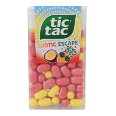 Драже зі смаком ананаса та маракуї Exotic escape Tic Tac п/у 54г Драже зі смаком ананаса та маракуї Exotic escape Tic Tac п/у 54г