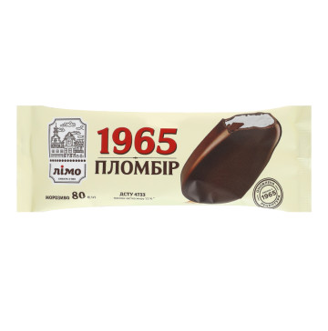 Морозиво 12% ескімо пломбір в шоколадній глазурі 1965 Лімо м/у 80г