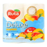 Папір туалетний 3-х шаровий Mango Deluxe Ruta 4шт