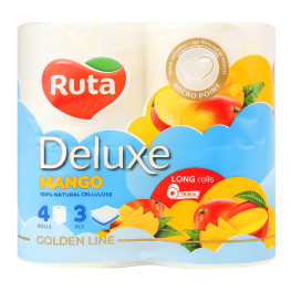 Папір туалетний 3-х шаровий Mango Deluxe Ruta 4шт
