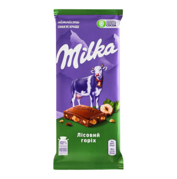 Шоколад молочний Лісовий горіх Milka м/у 90г