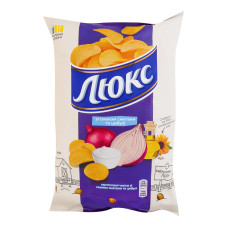 Чипси картопляні зі смаком сметани та цибулі Люкс м/у 125г