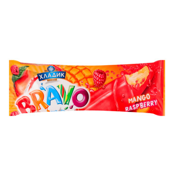 Морозиво 10% у соковому покритті Манго-малина Bravo Хладик м/у 70г