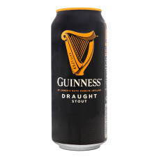 Пиво 0.44л 4.2% темне пастеризоване Draught Guinness з/б