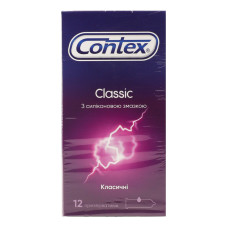 Презервативи латексні з силіконовою змазкою Classic Contex 12шт