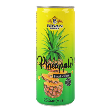 Напій безалкогольний соковий негазований пастеризований Ананас Bisan Drinks з/б 250мл