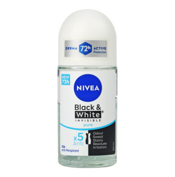 Антиперспірант Чистий Чорне та біле Невидимий Nivea 50мл