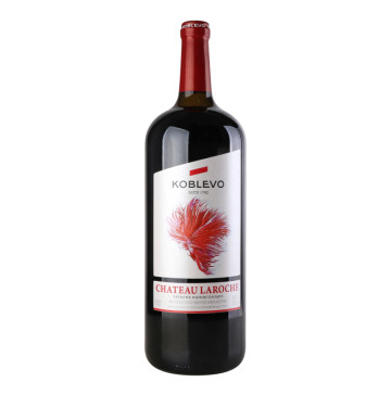 Вино 1.5л 9-12% червоне напівсолодке Chateau Laroche Koblevo пл