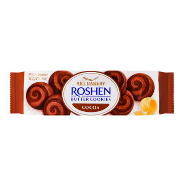 Печиво здобне з маслом та какао Butter cookies Roshen м/у 140г