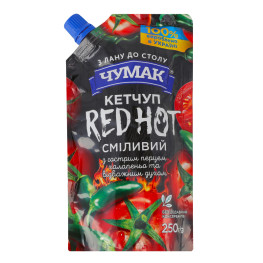 Кетчуп з гострим перцем халапеньо Red Hot Чумак д/п 250г