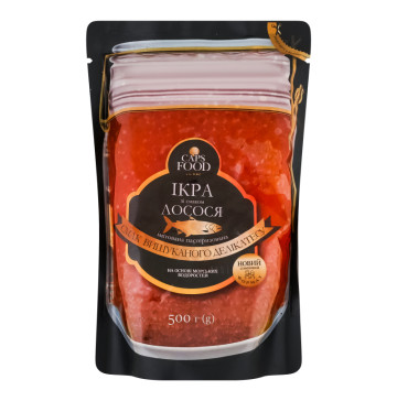 Ікра імітована зі смаком лосося пастеризована Caps food д/п 500г