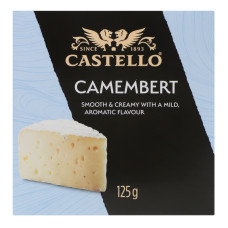 Сир 50% з білою пліснявою Camembert Castello к/у 125г