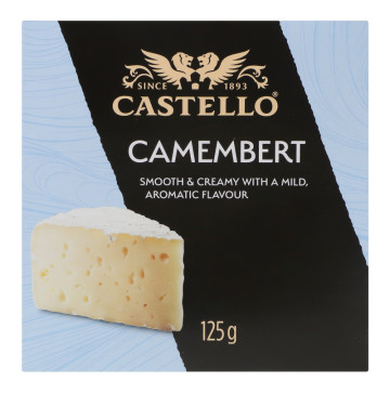 Сир 50% з білою пліснявою Camembert Castello к/у 125г