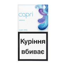 Сигарети з фільтром Capri Super Slims Azzurro 20шт Сигарети з фільтром Capri Super Slims Azzurro 20шт