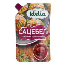 Соус з овочами та прянощами пастеризований Сацебелі Idelia д/п 200г Соус з овочами та прянощами пастеризований Сацебелі Idelia д/п 200г