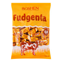 Цукерки з молочно-тираженої маси Fudgenta Roshen м/у ваг
