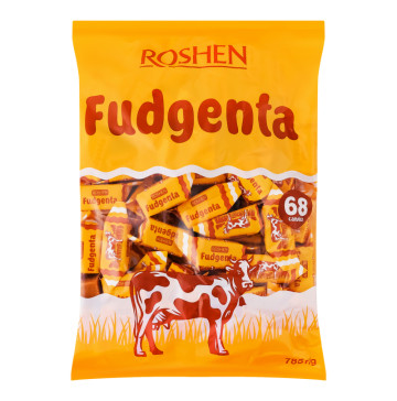 Цукерки з молочно-тираженої маси Fudgenta Roshen м/у 785г