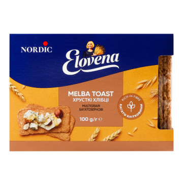 Хлібці багатозернові хрусткі Elovena к/у 100г