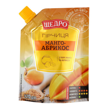 Гірчиця Манго-абрикос Щедро д/п 120г