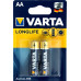 Батарейки AA 1.5V LR6 №4106 Longlife Varta 2шт