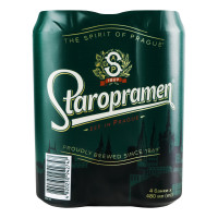 Пиво Staropramen з/б 4*0.48л