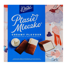 Цукерки з вершковим смаком в молочному шоколаді Пташине молоко E.Wedel к/у 340г