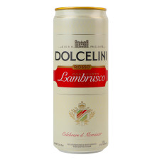 Сидр 330мл 7.5% солодкий шипучий міцний Rosso Con Gusto Lambrusko Dolcelini з/б