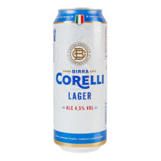 Пиво 0.5л 4.5% світле фільтроване солодове пастеризоване Lager Corelli з/б Пиво 0.5л 4.5% світле фільтроване солодове пастеризоване Lager Corelli з/б