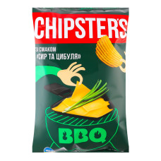 Чіпси картопляні хвилясті Сир та цибуля BBQ Chipster's м/у 120г