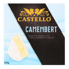 Сир 50% з білою пліснявою Camembert Castello к/у 125г