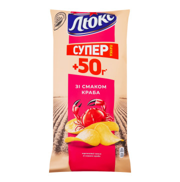 Чипси картопляні зі смаком краба Люкс м/у 183г