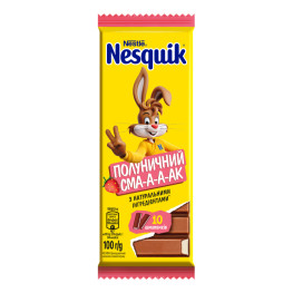 Шоколад молочний з начинкою зі смаком полуниці Nesquik м/у 100г